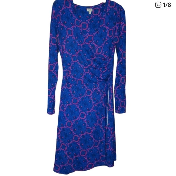 Hatley Blue and Pink Geometric Dress - Picture 3 of 5